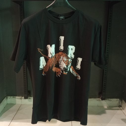 AMIRI BLACK TSHIRT TIGER PRINT OVER SIZED