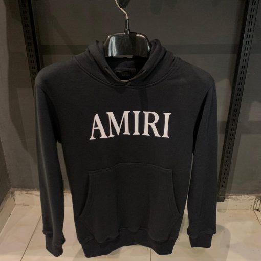 Amiri Black Hoodie with Amiri Letters