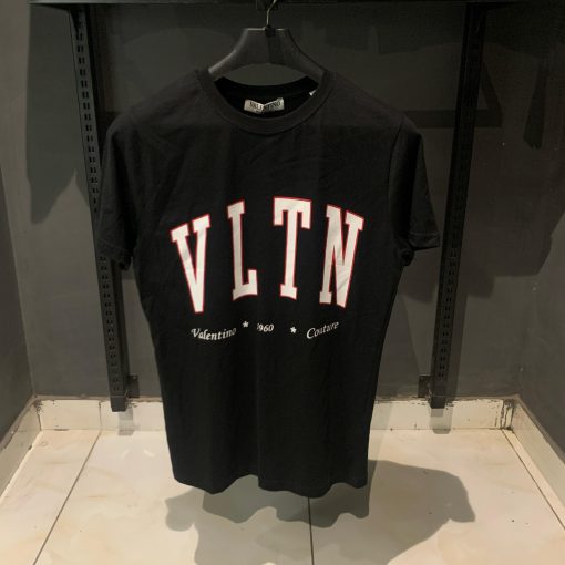 Valentino front logo Black Tshirt