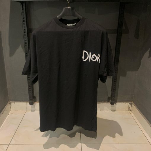 Dior Black TShirt with Front and Back Dior Logo