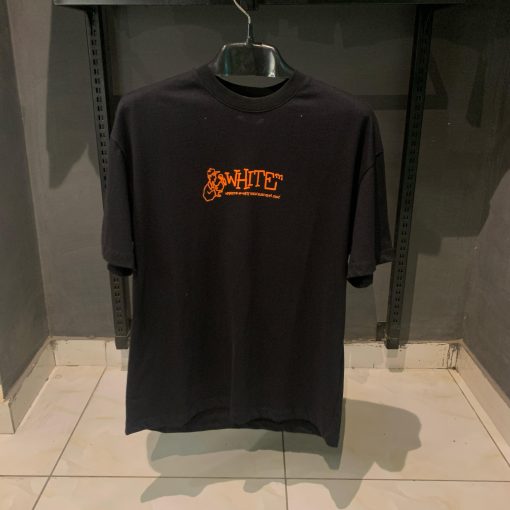 Offwhite Black tshirt with Orange Letters