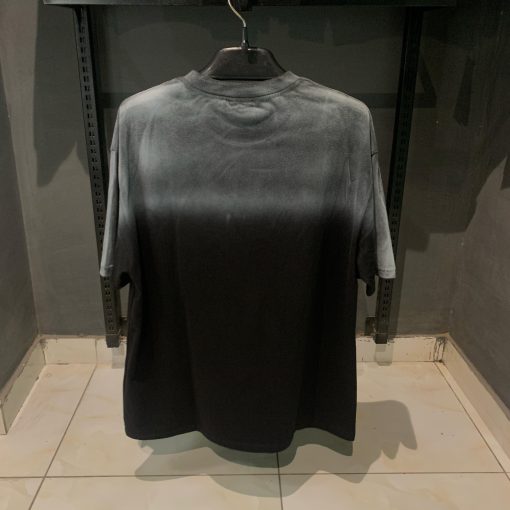 Balenciaga Oversized Grey Black Faded Cotton Tshirt - Image 2