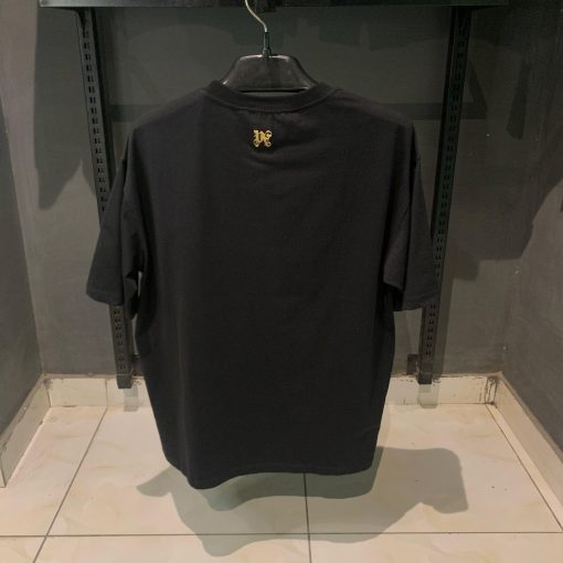 Palm Angel Burning front Logo black tshirt - Image 2