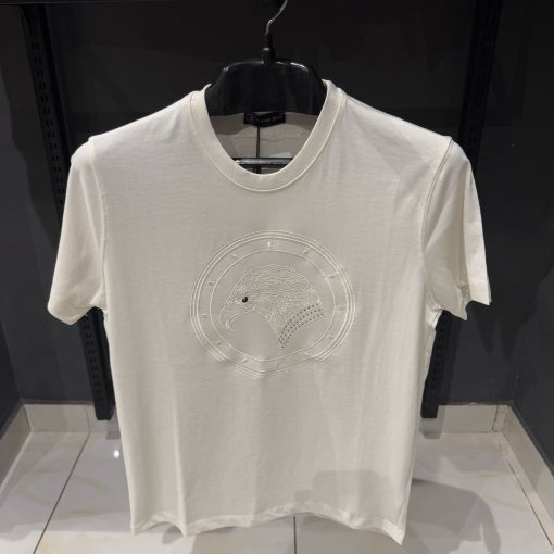 Stefano OffWhite TShirt with Eagle Graphic