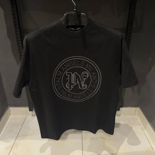 Palm Angel Black TShirt with Stonic PA Logo