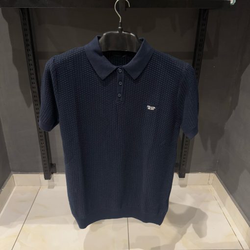 Prada Blue Structured Polo Tshirt