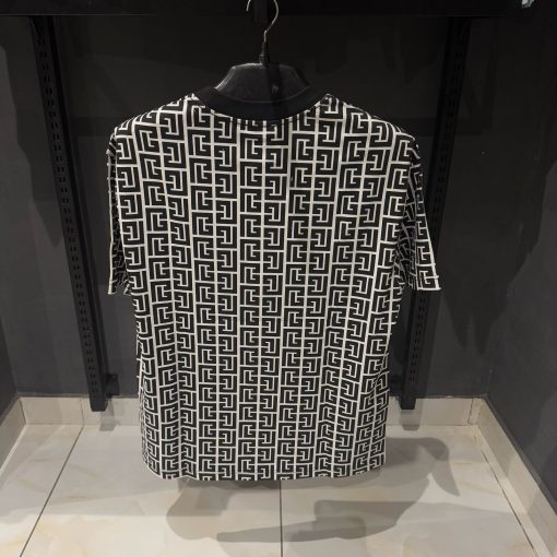 Balmain Monogram Flock Print Tshirt - Image 2