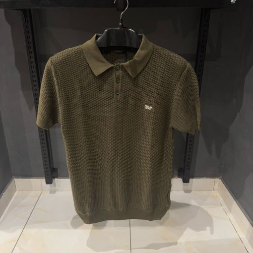 Prada Green Structured Polo Tshirt