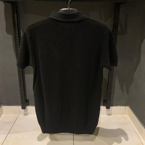 Prada Black Structured Polo Tshirt - Image 2