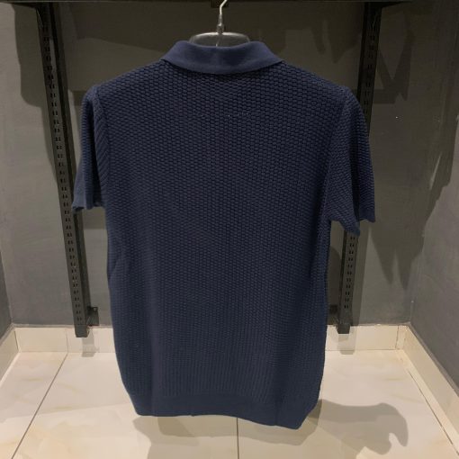 Prada Blue Structured Polo Tshirt - Image 2