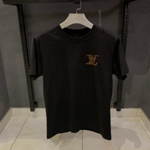 Louis Vuitton Black Tshirt with front and back logo