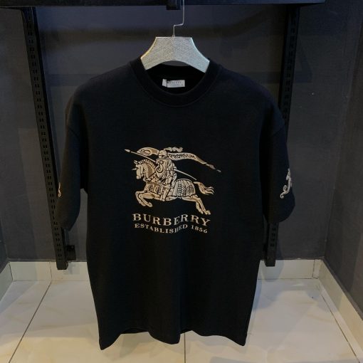 Burberry Black Oversized TShirt with front logo