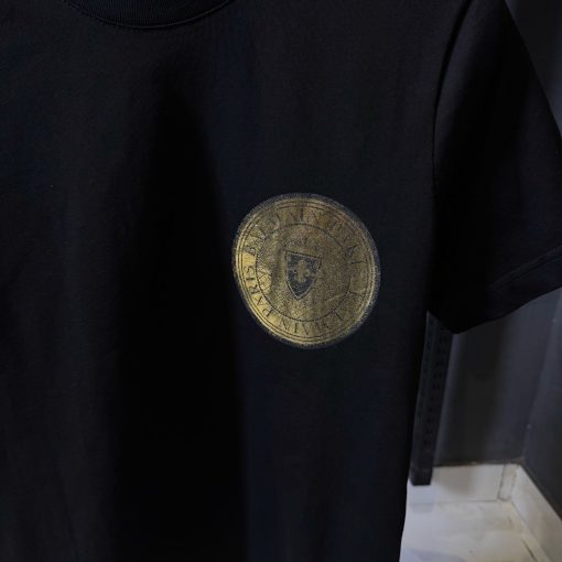 Balmain - Boys Black Cotton Coin Logo T-Shirt - Image 2