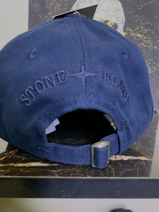 Stone Island Logo cap in Blu Marine - Image 2