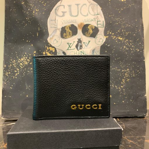 GG Black Texture Wallet