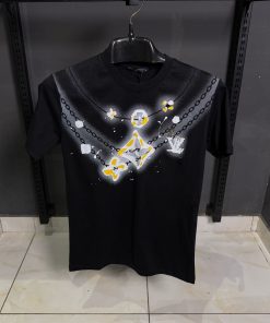 Louis Vuitton Front Logo Black T Shirt