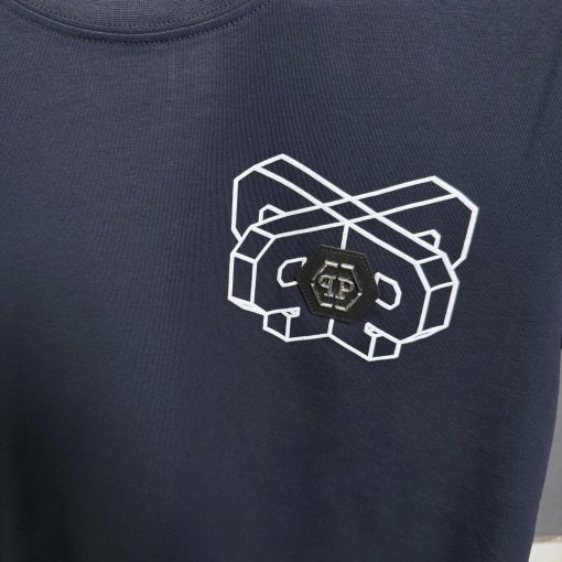 Philipp Plein Logo Print Black T Shirt - Image 3
