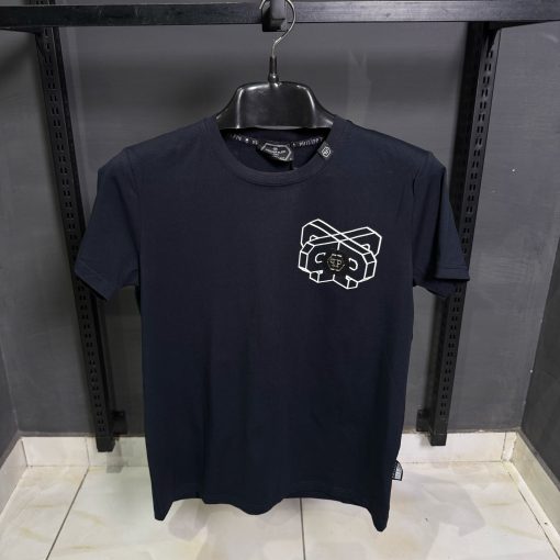 Philipp Plein Logo Print Black T Shirt