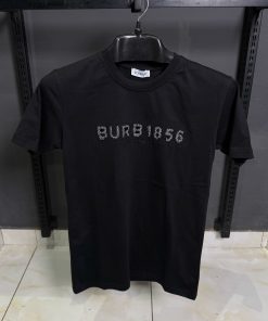 Burberry Embroidered Black T Shirt