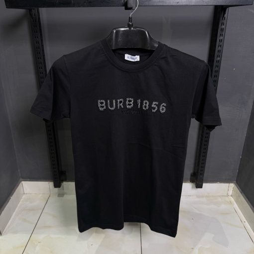 Burberry Embroidered Black T Shirt