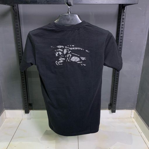 Burberry Embroidered Black T Shirt - Image 2