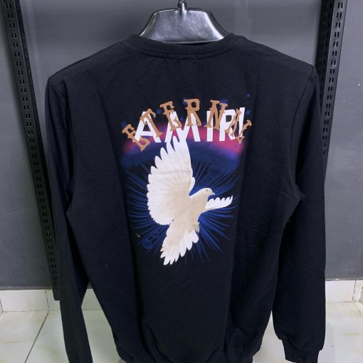 Amiri Black Sweater Shirt Front & Back Print - Image 3