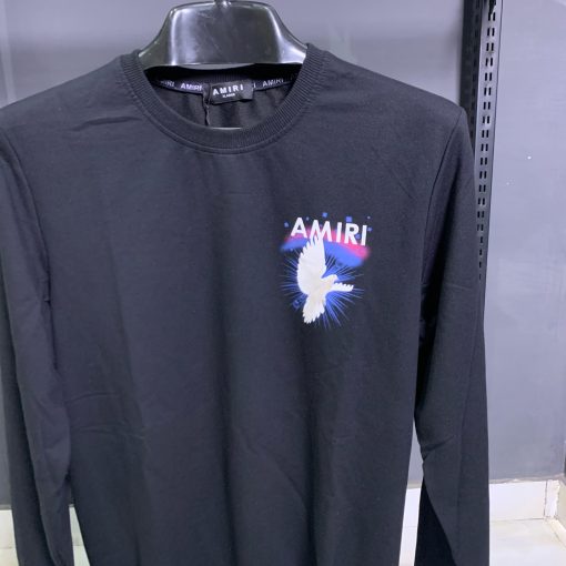 Amiri Black Sweater Shirt Front & Back Print - Image 2