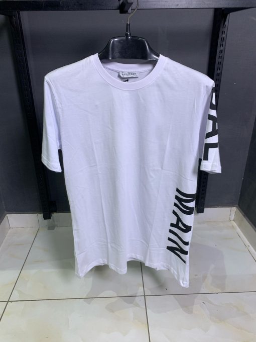 Balmain Letter Writing White T Shirt