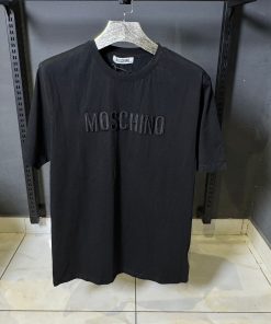 Moschino Black Embroidered T Shirt