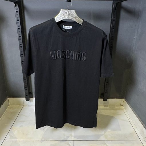 Moschino Black Embroidered T Shirt