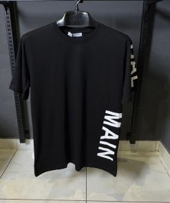 Balmain Letter Writing Black T Shirt
