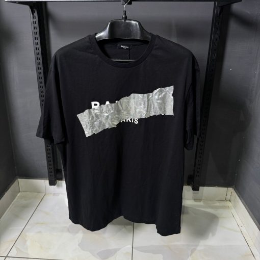 Balmain Logo Black T Shirt