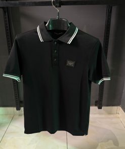 Dolce & Gabbana Black Polo T Shirt