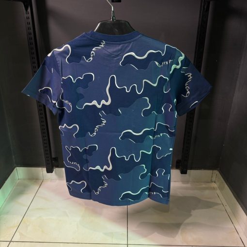 HUGO Blue Allover Print T Shirt - Image 2
