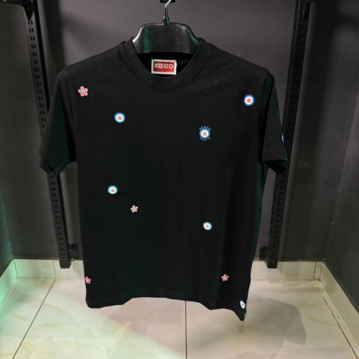Kenzo Allover Logo Print Black T Shirt