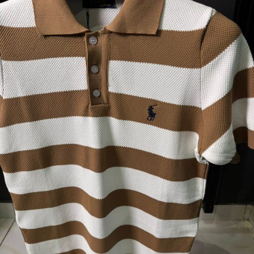 POLO Brown  White T Shirts - Image 2