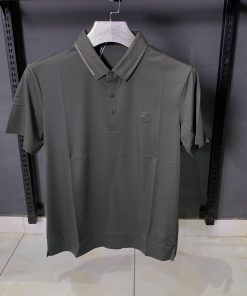 Dior Monogram Button Up Polo Shirt Charcoal Check