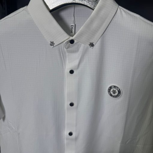 Dior Inspired White Short Sleeve Shirt - Image 2