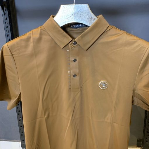 Stefano Ricci Signature Polo Shirt Camel Brown - Image 2