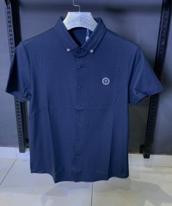 Dior Navy Button Down Polo Shirt