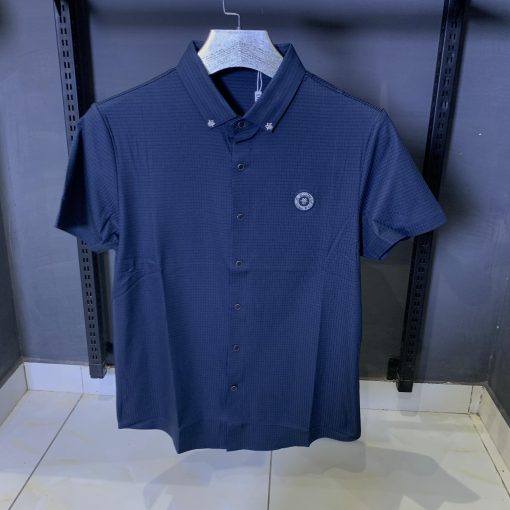 Dior Navy Button Down Polo Shirt