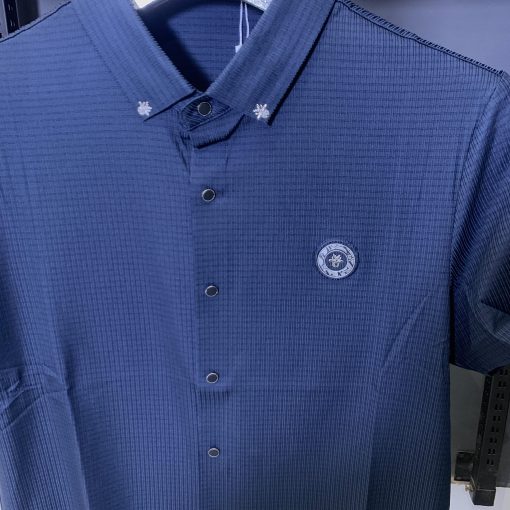 Dior Navy Button Down Polo Shirt - Image 2