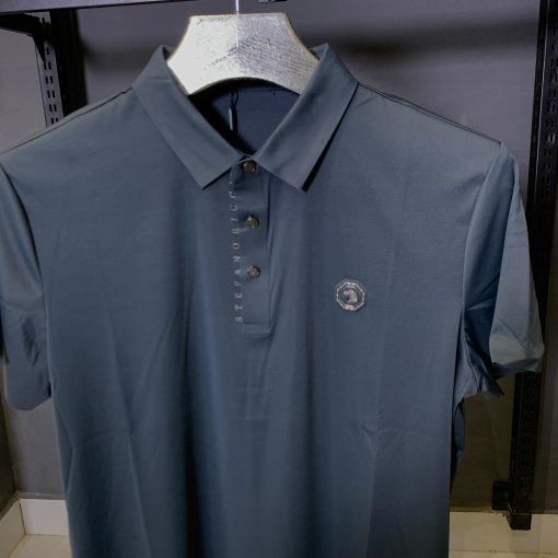 Stefano Ricci Signature Polo Shirt Midnight Teal - Image 2