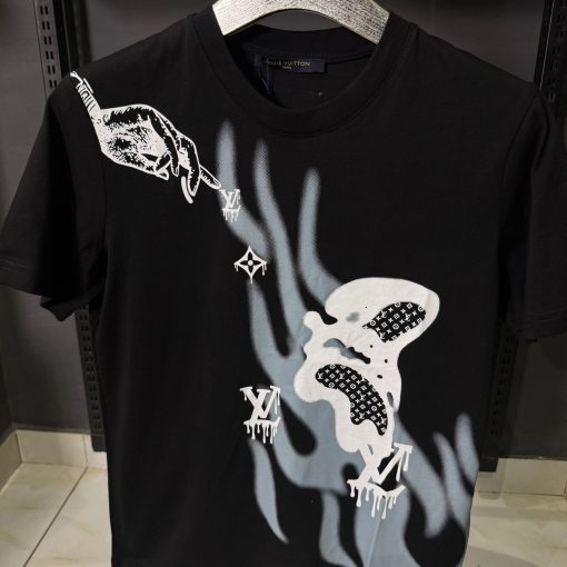 Louis Vuitton Front Printed Black T Shirt - Image 2