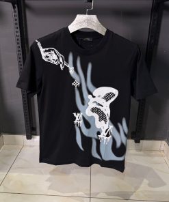 Louis Vuitton Front Printed Black T Shirt