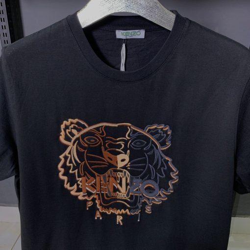 Kenzo Tiger Embroidered Black T Shirt - Image 2