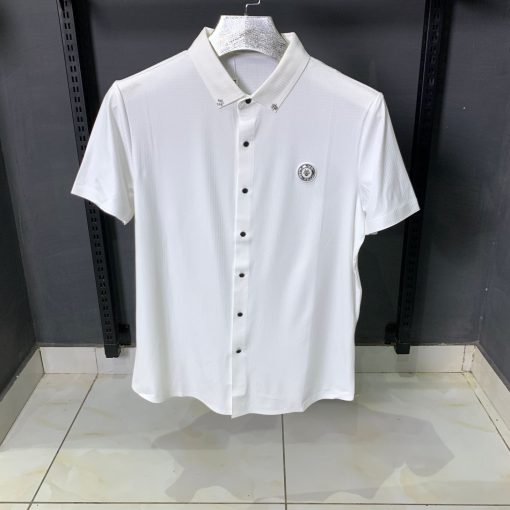 Dior Inspired White Short Sleeve Shirt
