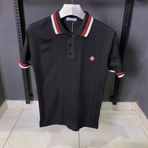 Comme des Garcons Black Tipped Polo Shirt