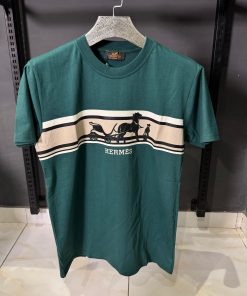 Hermes Classic Horse Carriage Green T Shirt