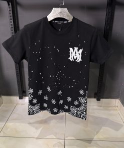 AMIRI Black Bandana Print T Shirt